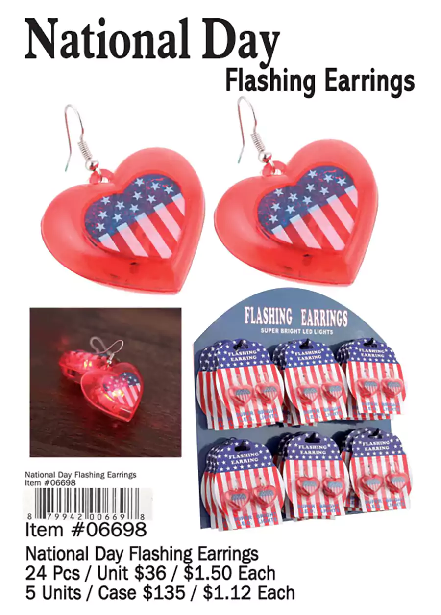 National Day Flashing Earrings